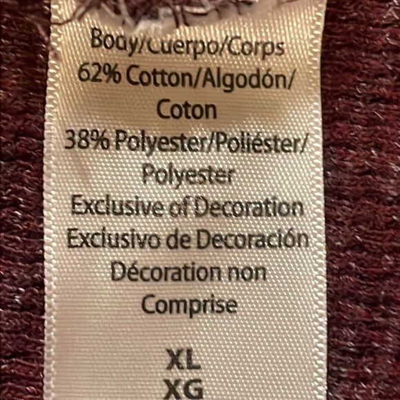 XL Ike Behar Chile Garnet over-dye long sleeve 1/4 zip pullover sweater - Picture 10 of 13